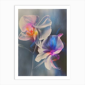 Iridescent Flower Orchid 1 Art Print