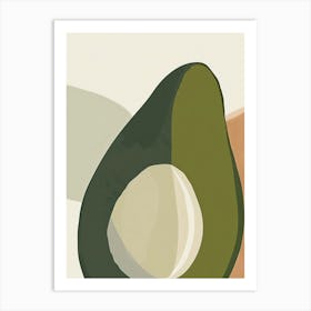 Avocado Close Up Illustration 5 Art Print
