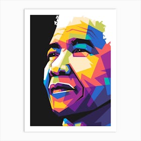 Nelson Mandela Wpap Art Print