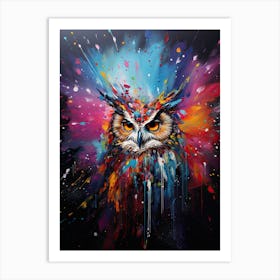 Colorful Owl Art Print