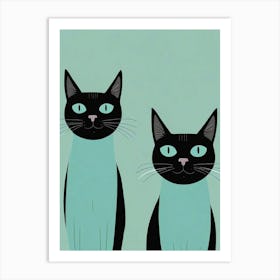 Two Cats Arts Prints (2) Art Print