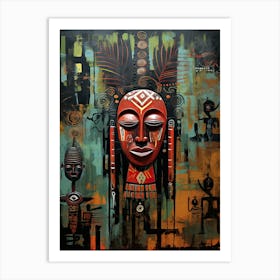 Maasai Mysteries - African Masks Series Art Print