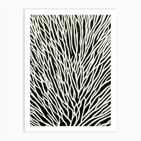 Acropora Solitaryensis Linocut Art Print