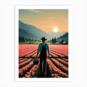 Farmer In The Field Art Print