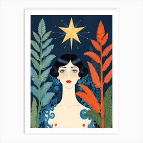 Ferns And Stars Art Print