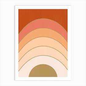 Abstract Gradient Sun Art Print