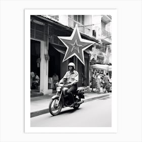 Ho Chi Minh City, Vietnam, Black And White Old Photo 1 Art Print