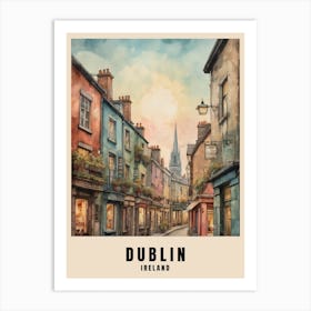 Dublin City Ireland Travel Poster (18) Art Print