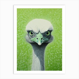 Ohara Koson Inspired Bird Painting Emu 1 Art Print