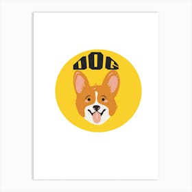 Corgi Dog Art Print