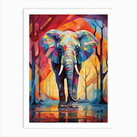 Elephant Abstract Pop Art 3 Art Print
