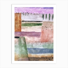 Landscape With Poplars, Paul Klee Abstract Landscape Art Print