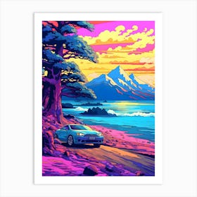 Subaru Wrx Ghibli Style Art Print