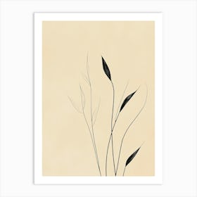 Asian Grasses Art Print