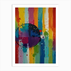 Rainbow Splatter Art Print