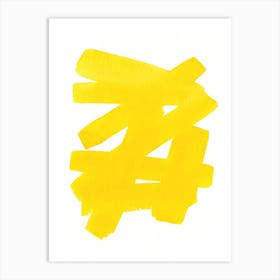 Superwatercolor Yellow Art Print