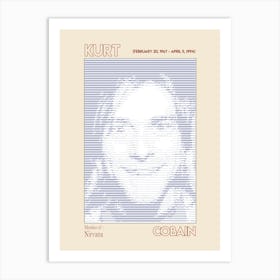 Famous People Kurt Cobain Member Of Nirvana (Ascii Art) Art Print