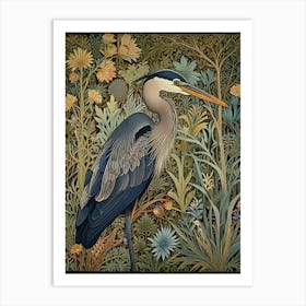 William Morris Blue Heron 3 Art Print