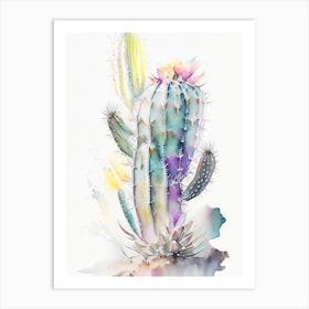 Silver Torch Cactus Storybook Watercolours Art Print