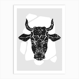 Cow Head Art Print