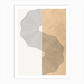 Abstract Wavy Lines 2 Art Print