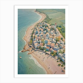 Seaside Town Art Print