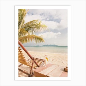 Beach Chair Scenery Art Print