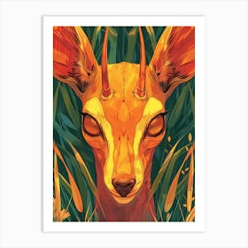 Deer Head 21 Art Print