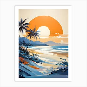 Sunset At The Beach 39 Art Print