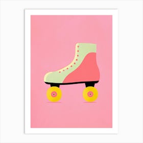Roller Skates Flashback Retro Art Print