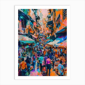 Colorful Market Art Print