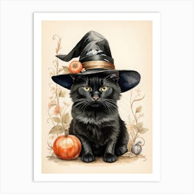Witch Cat 2 Art Print