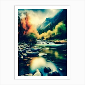 River In The Mountains 24 Art Print