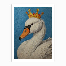 Swan With Crown Art Print