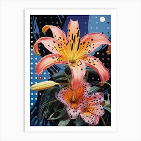 Surreal Florals Lily 8 Flower Painting Art Print