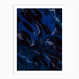 Abstract Blue Painting 1 Art Print