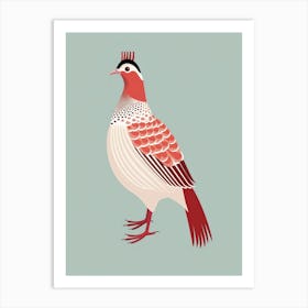 Minimalist Pheasant 7 Illustration Art Print