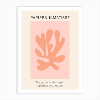 Matisse Cutout Pink Orange Poster Wall Art Art Print