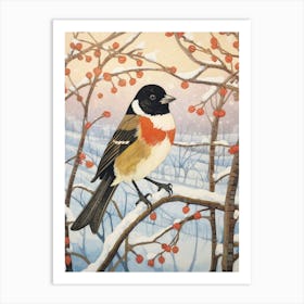 Bird Illustration Magpie 1 Art Print