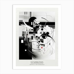 Symbiosis Abstract Black And White 2 Poster Art Print