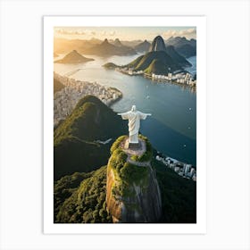 Christ Statue In Rio Art Print