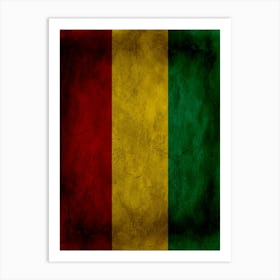 Guinea Flag Texture Art Print