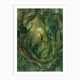 Ferns In The Forest Art Print