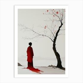 Chinese Woman, Boho minimalism Art Print