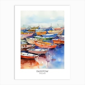 Padstow 2 Watercolour Travel Poster Art Print