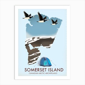 Somerset Island Canada Map Art Print