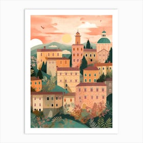 Urbino, Italy Illustration Art Print