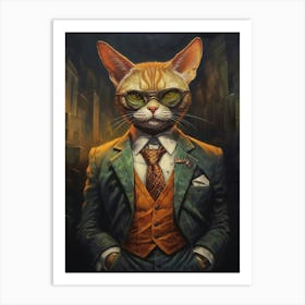 Gangster Cat Pixiebob 2 Art Print