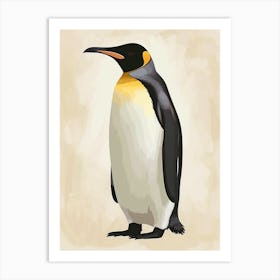 Emperor Penguin Kangaroo Island Penneshaw Minimalist Illustration 1 Art Print