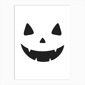 Halloween Pumpkin Face Art Print